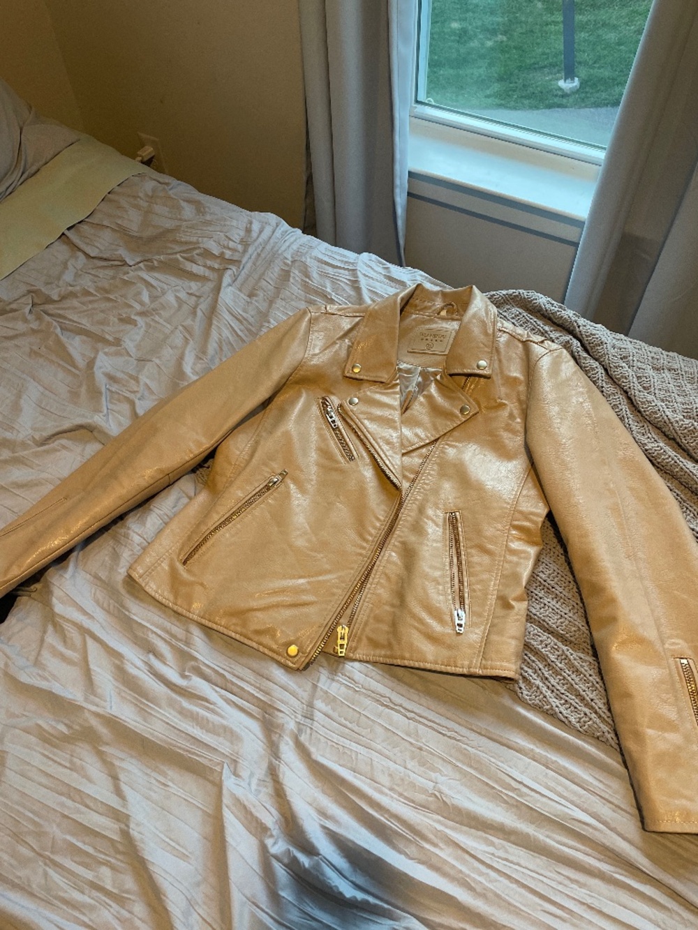 Faux Leather Tan Jacket